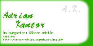 adrian kantor business card